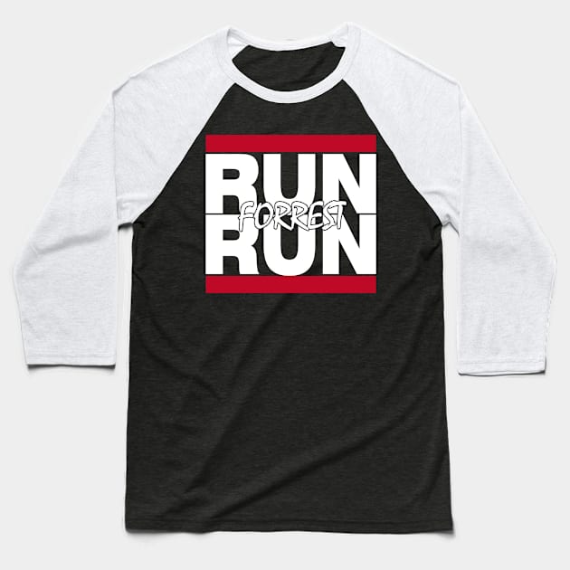 Run Forrest Run! Baseball T-Shirt by RetroZest